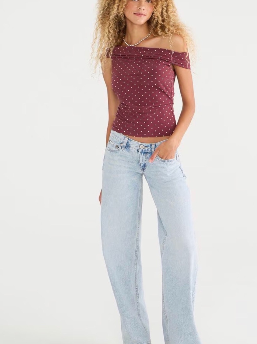 Aéropostale Super Low Rise Baggy Wide Leg in Blue - triple 0